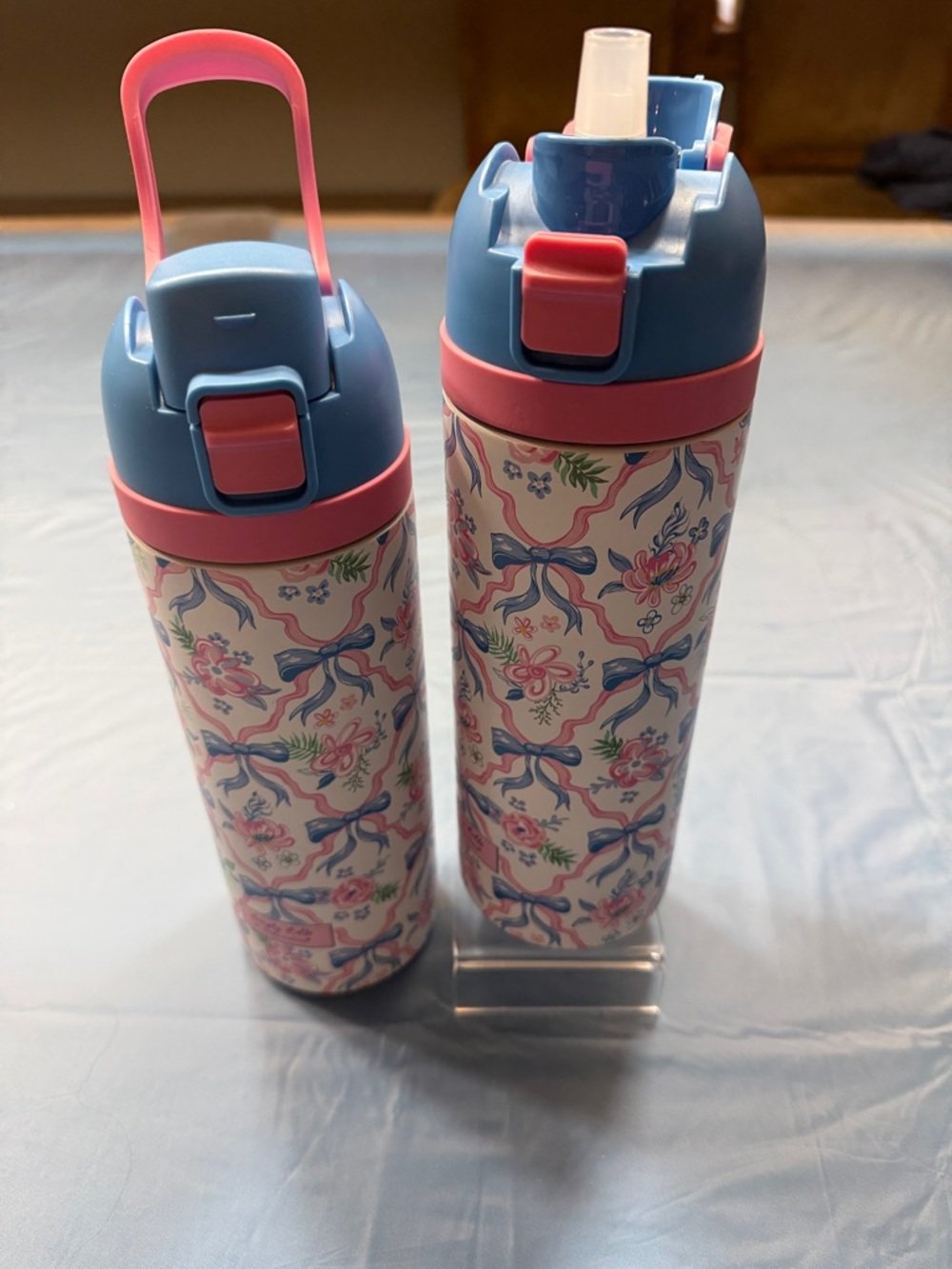 15 each Simply Belle Floral Water Bottles - Pink and Blue